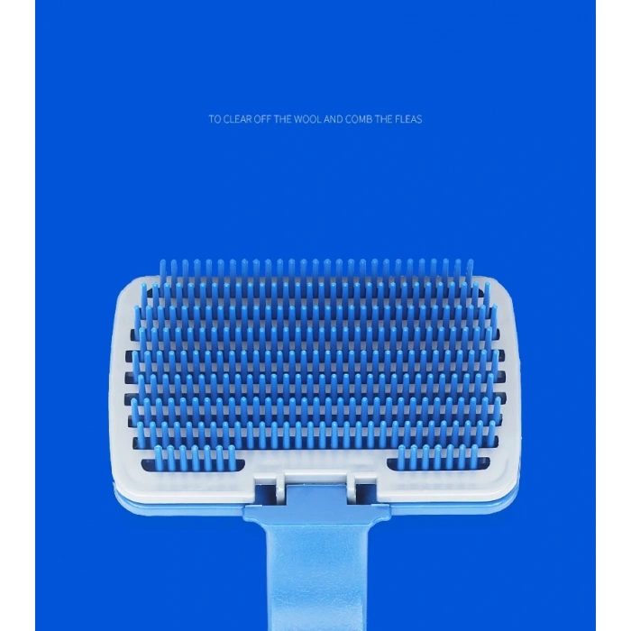 Düğmeli Kendini Temizleyen Fırça - Evcil Hayvan Tüy Tarağı