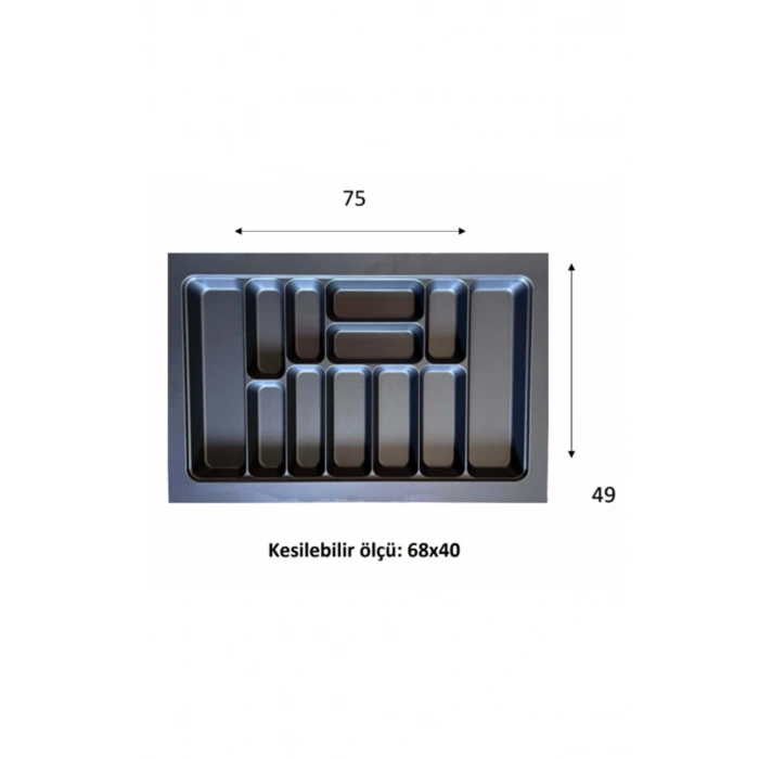 Eko Modüler Kaşıklık 76x49 Cm Antrasit Royaleks-70096