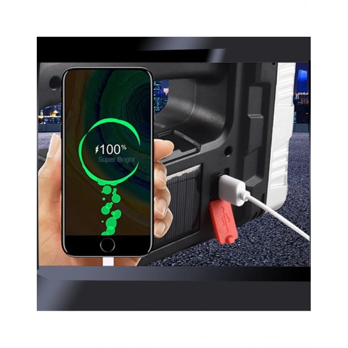 El Feneri Solar Panelli Ledli Powerbank Cob Fener