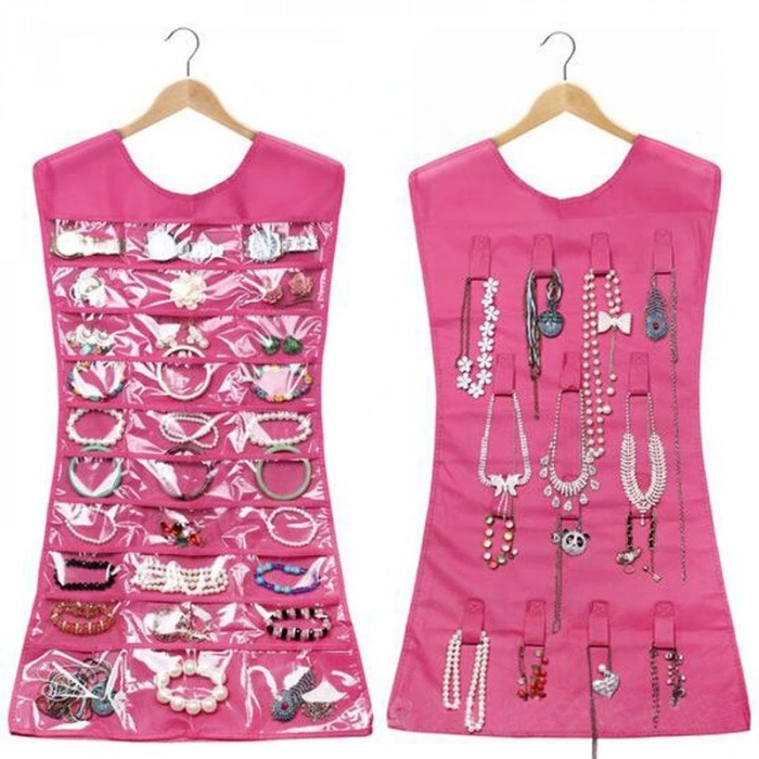 Elbise Şeklinde Takı Organizeri - Pembe