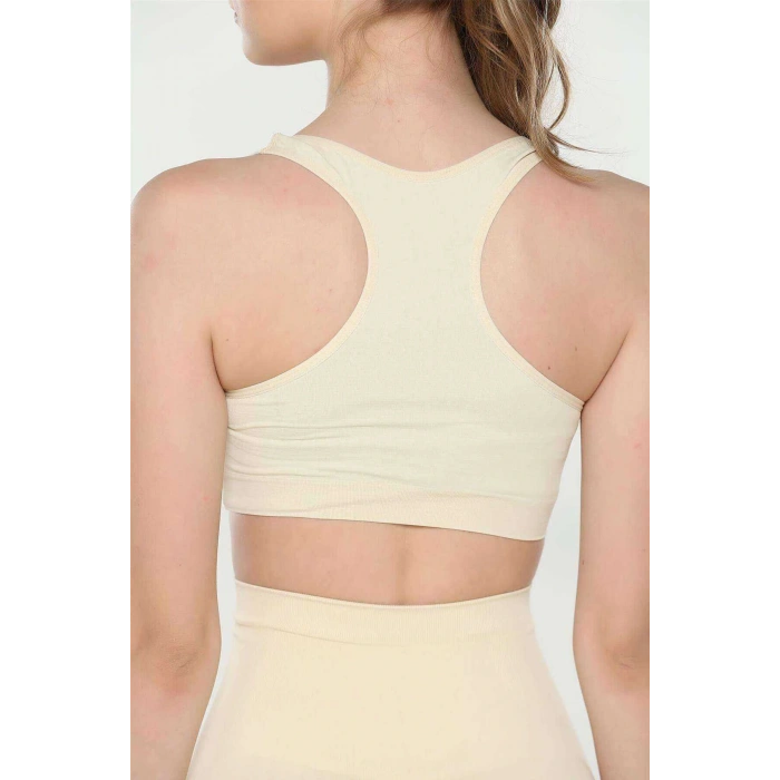 Elite Life Geniş Askılı Kadın Destekli Sporcu Büstiyer Ten Sütyen 777