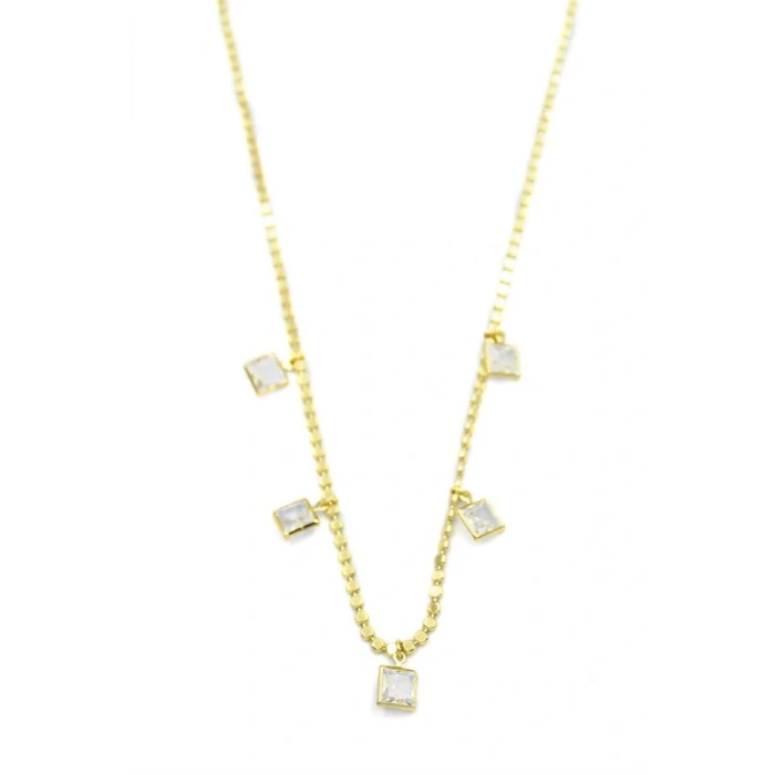 Ezme Zincir Charm Kolye - Altın