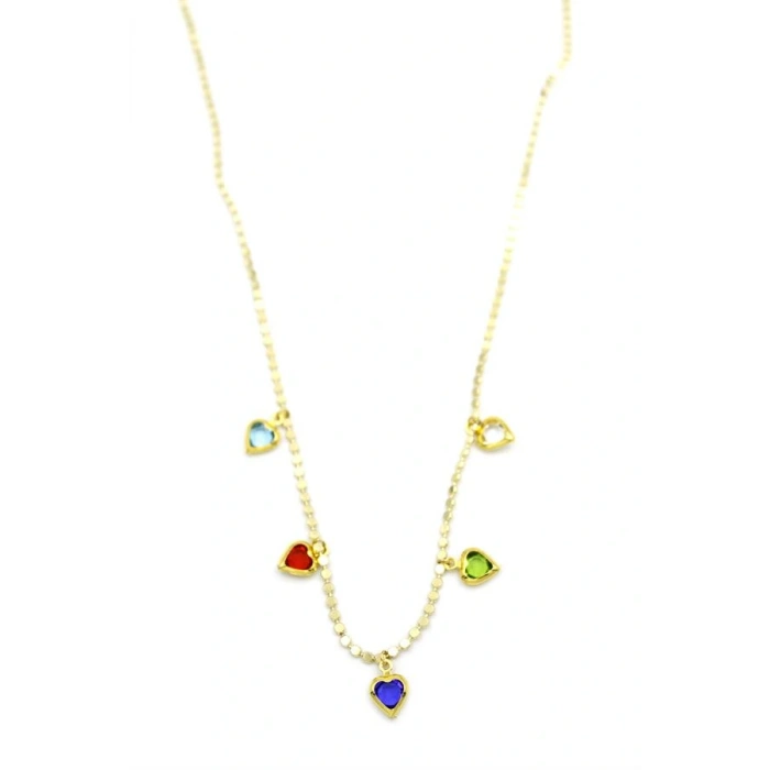 Ezme Zincir Charm Kolye - Altın