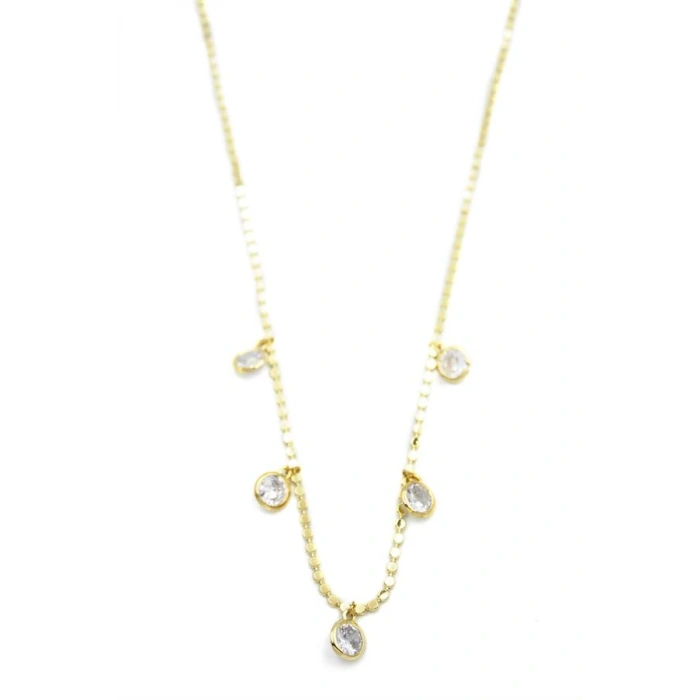 Ezme Zincir Charm Kolye - Altın