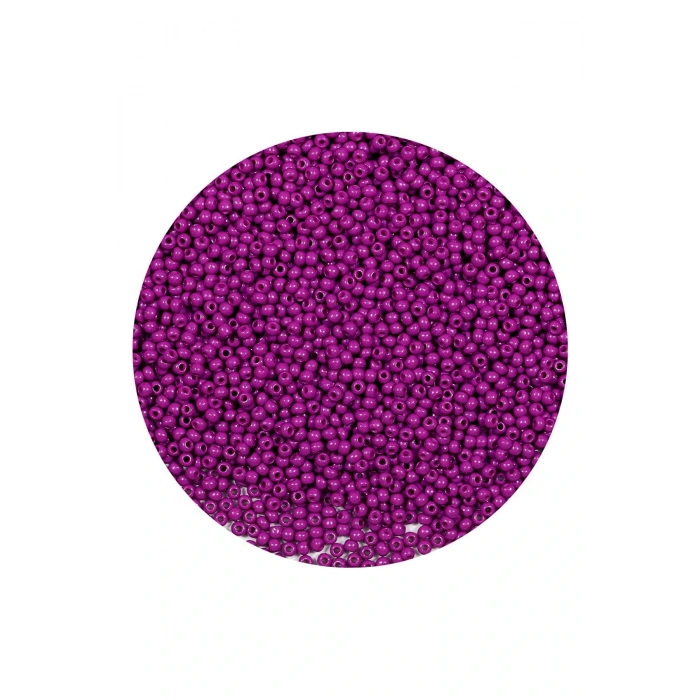 Fuşya Renk 4 mm Yaklaşık 1100 adet / 100 gram Cam Boncuk Oya Yazma Bileklik ve Kolye