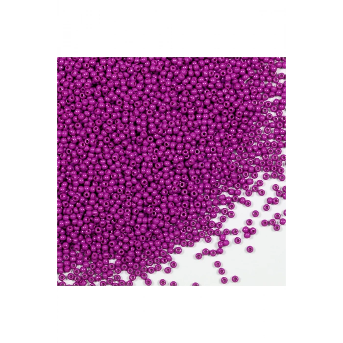 Fuşya Renk 4 mm Yaklaşık 1100 adet / 100 gram Cam Boncuk Oya Yazma Bileklik ve Kolye