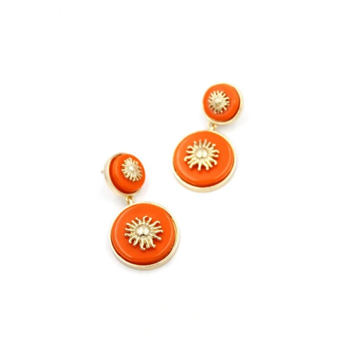 Güneş Küpe - Turuncu