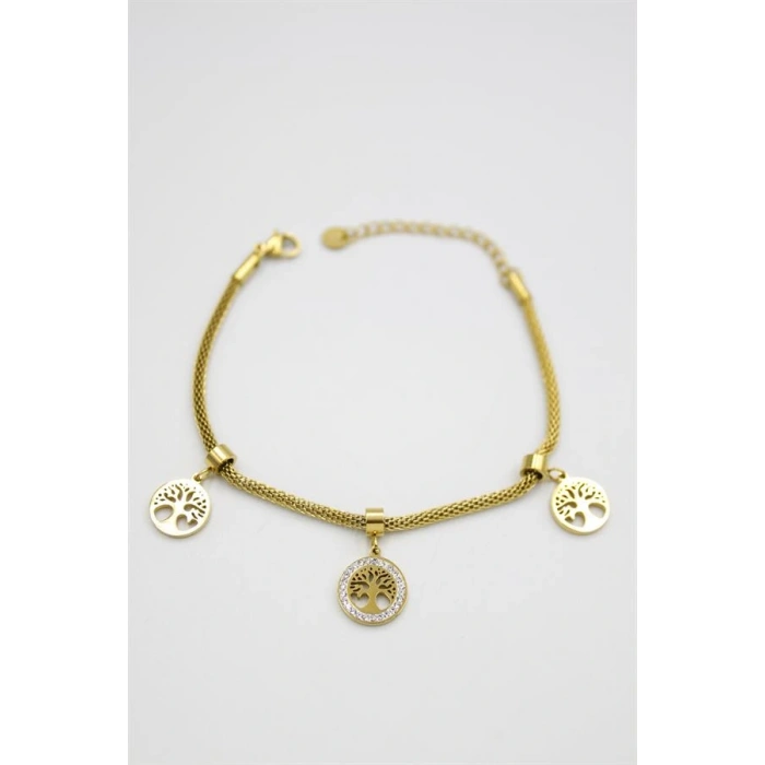 Hayat Ağacı Charm Bileklik - Altın