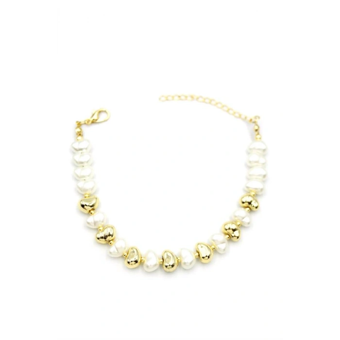 İnci Bileklik - Altın