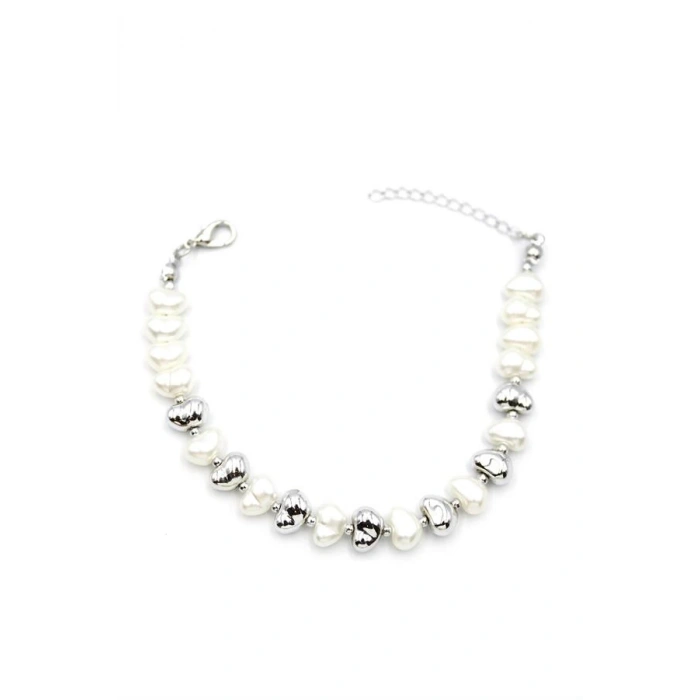 İnci Bileklik - Gümüş