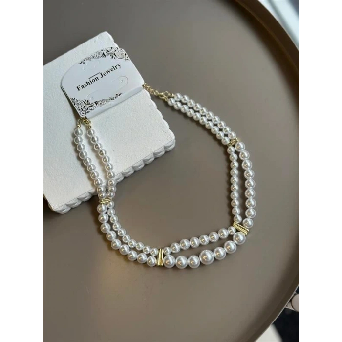 İnci Kolye - Altın