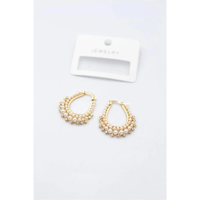 İncili Küpe - Altın