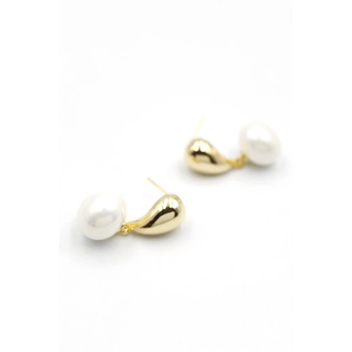 İncili Küpe - Altın