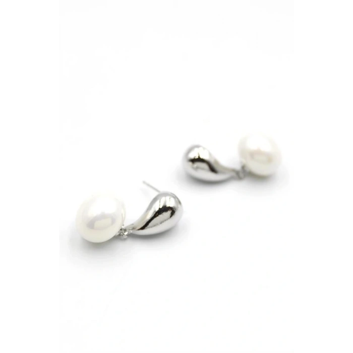 İncili Küpe - Gümüş