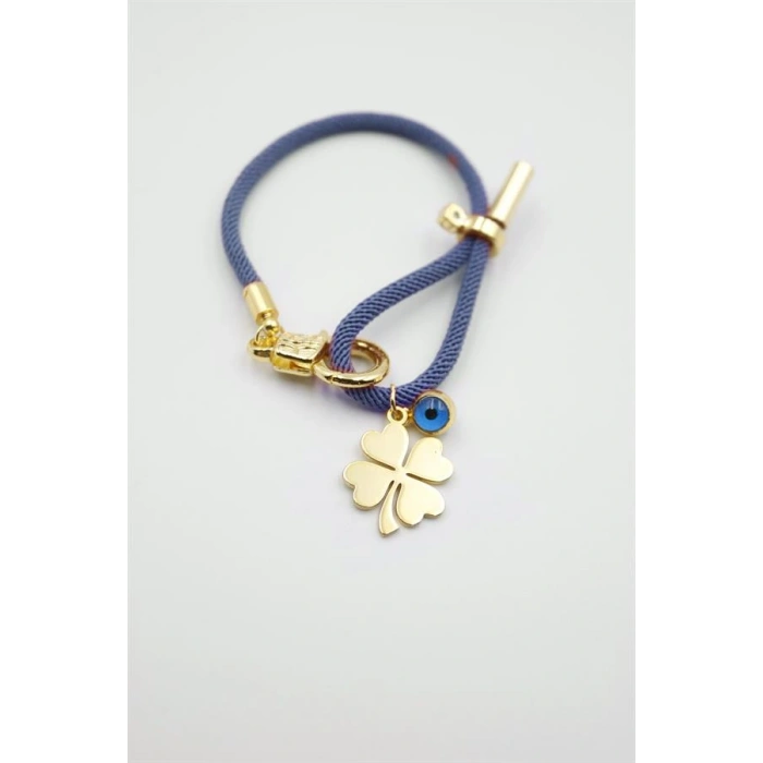 İpli Yonca Bileklik - Mavi