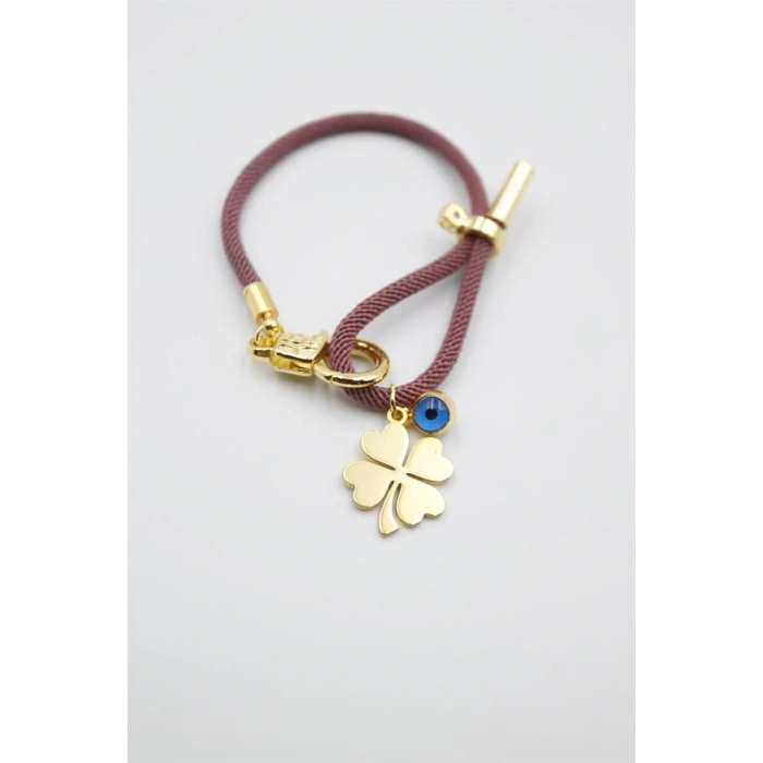 İpli Yonca Bileklik - Mor