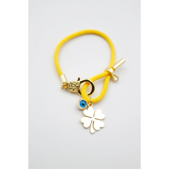 İpli Yonca Bileklik - Sarı
