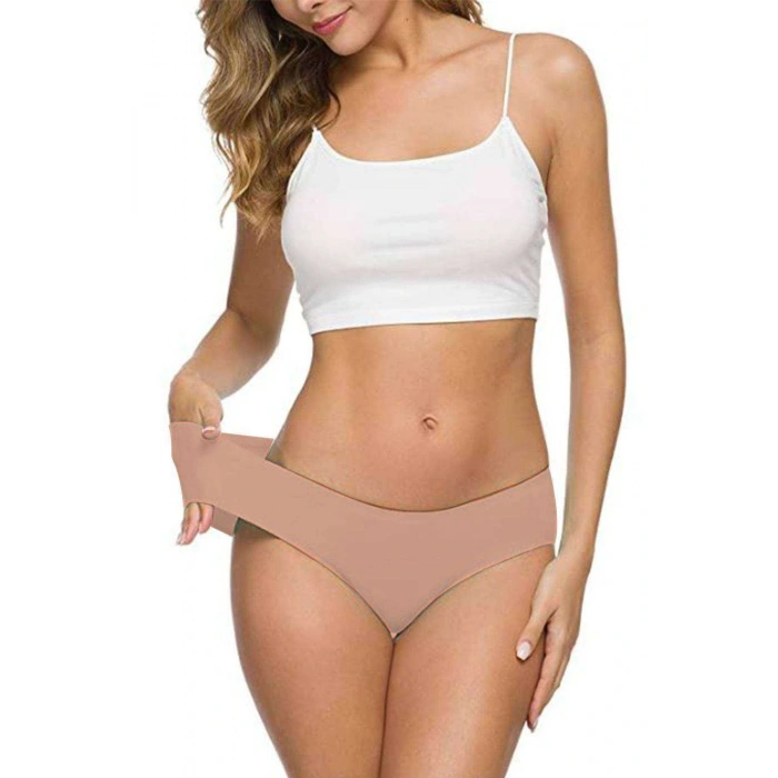 Kadın Dikişsiz Lazer Kesim Esnek İz yapmayan Külot Ten