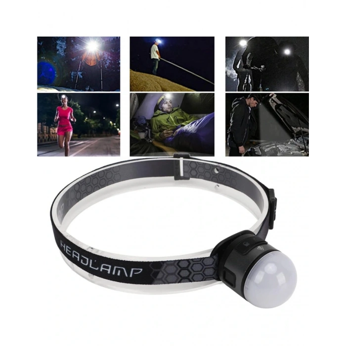 Kafa Lambası Kafa Feneri Şarjlı Profesyonel Cob Fener 7 Modlu