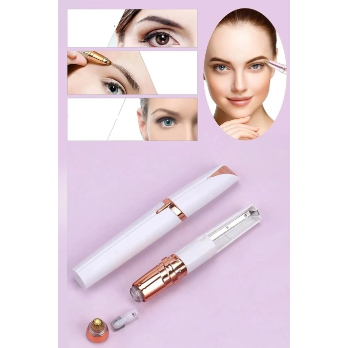 Kalem Tipi Taşınabilir İnce Uçlu Yüz Için Tüy Alıcı Kaş Bıyık Epilasyon Aleti (pil Dahildir)