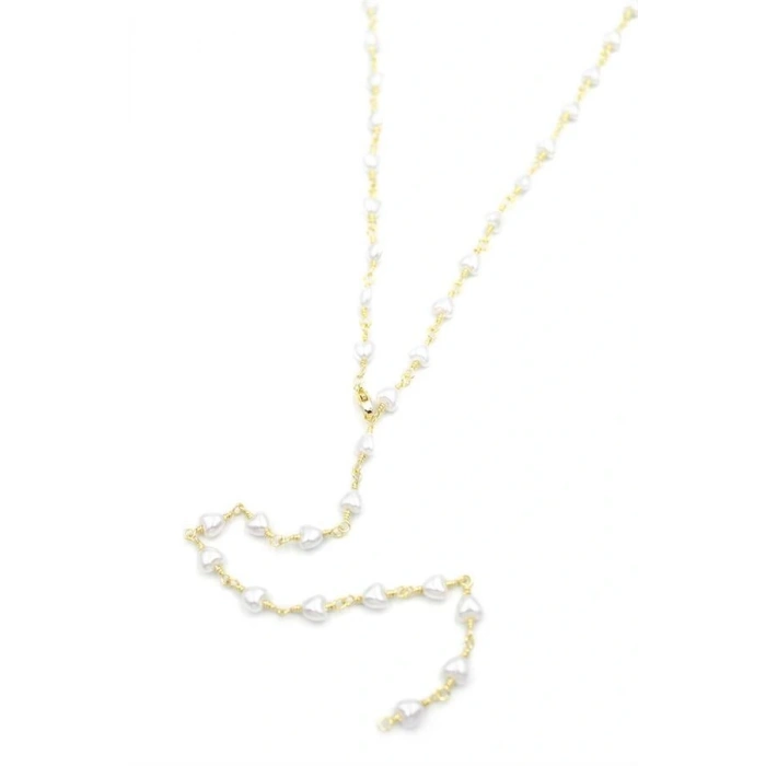 Kalp İncili Y Kolye - Altın