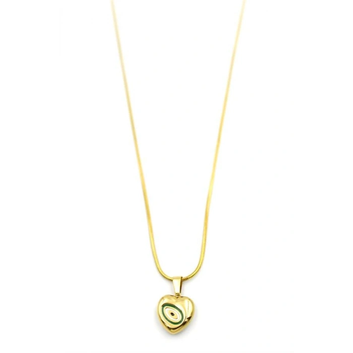 Kalp Kolye - 60 cm - Altın