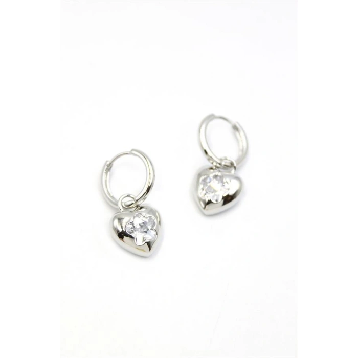 Kalp Küpe - Gümüş