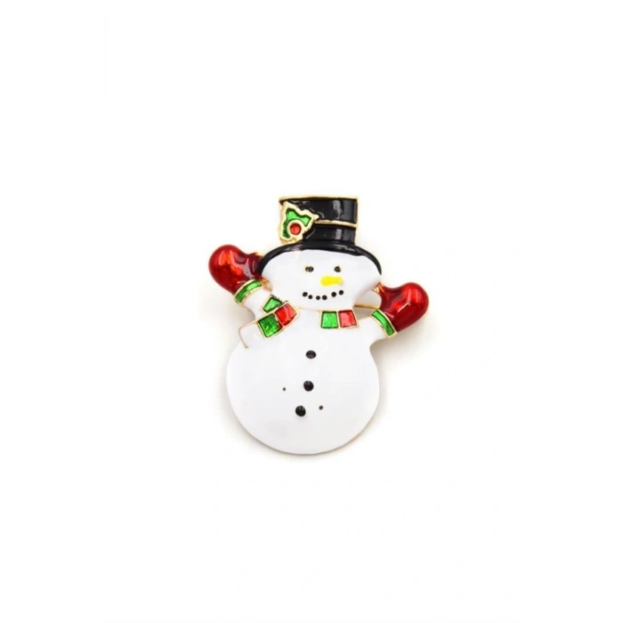 Kardan Adam Broş - Beyaz