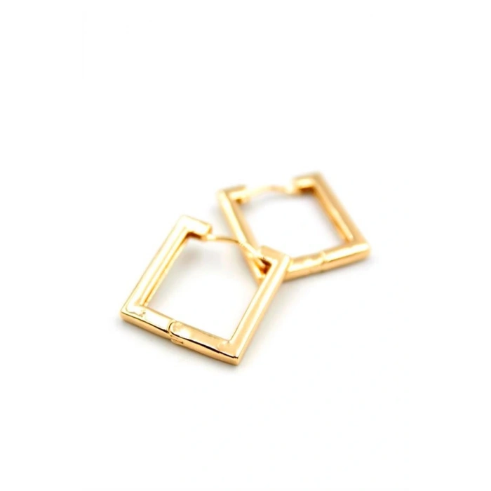 Kare Halka Küpe - Altın