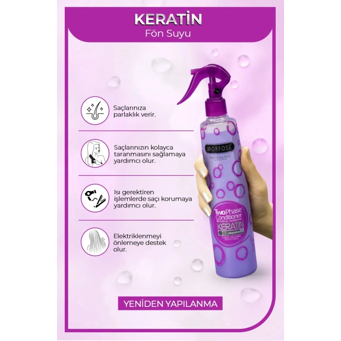 Keratin Çift Fazlı Kondisyoner Fön Suyu 400 ML - mrfs