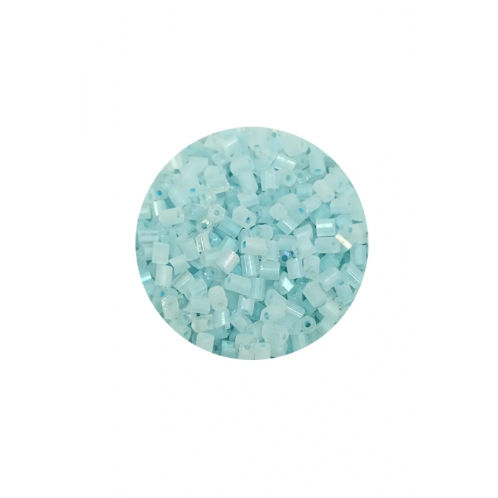 Kesme Cam Boncuk 2mm - 20 Gram - Maz Buz Mavi -BNC321