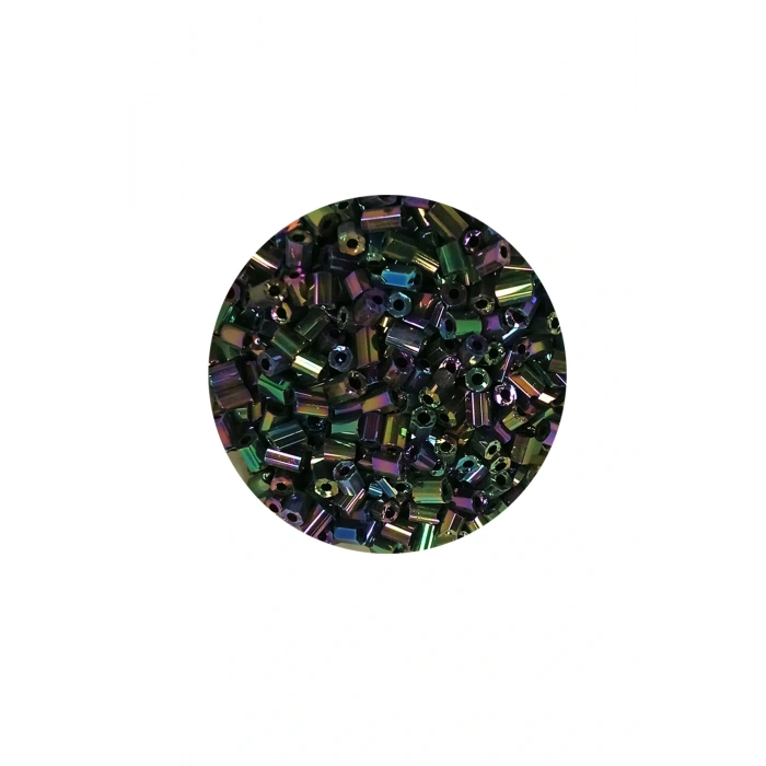 Kesme Cam Boncuk 2mm - 20 Gram - Parlak Alacalı -BNC304