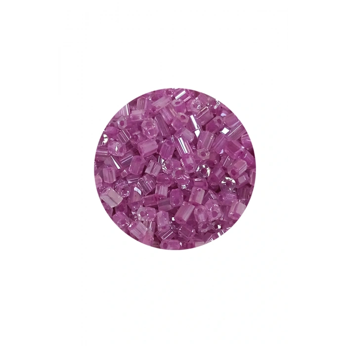 Kesme Cam Boncuk 2mm - 20 Gram - Şeffaf Eflatun -BNC311