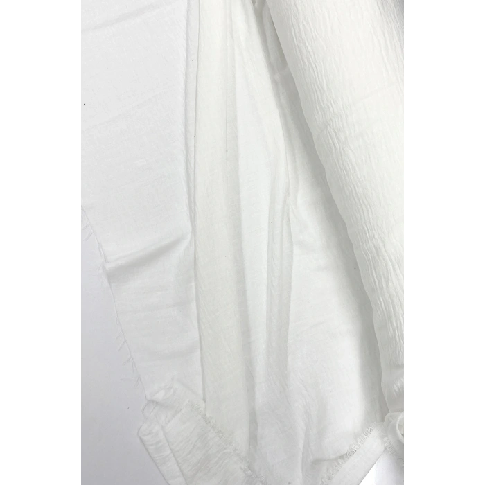 Keten Kumaş - Organik Kumaş - Perde Kumaşı - Ince Keten - Kıyafet Için Kumaş Örtü Beyaz 11