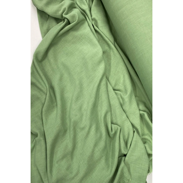 Keten Kumaş - Organik Kumaş - Perde Kumaşı - Ince Keten - Kıyafet Için Kumaş Örtü Çağla Yeşili 75