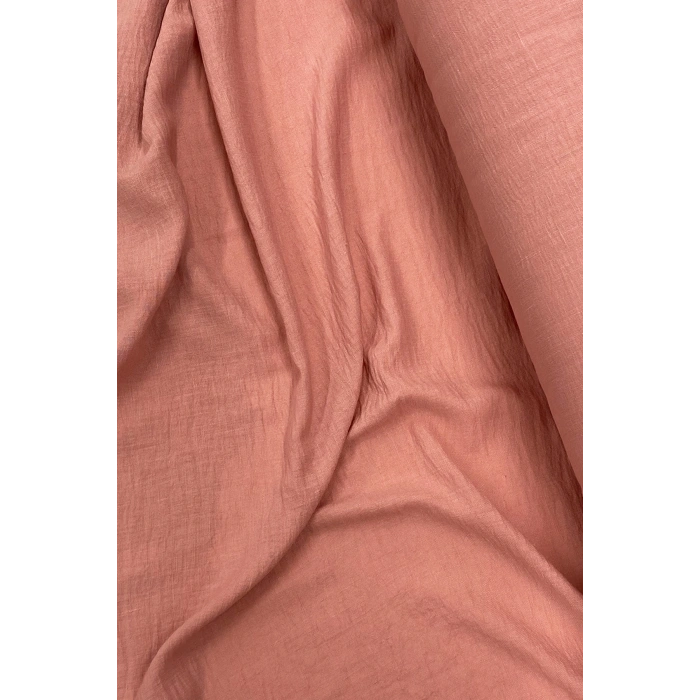 Keten Kumaş - Organik Kumaş - Perde Kumaşı - Ince Keten - Kıyafet Için Kumaş Örtü Pudra 30A