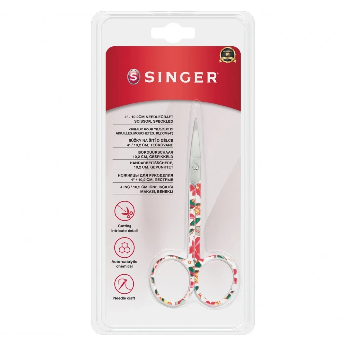 Kıvrık Uçlu Renkli Nakış Makası (4")