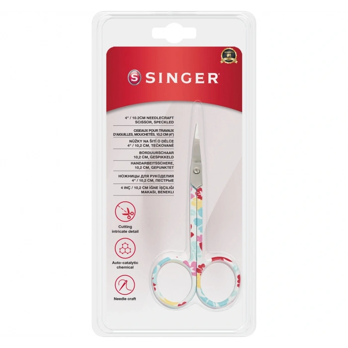 Kıvrık Uçlu Renkli Nakış Makası (4")