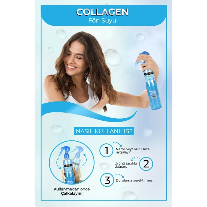 Kolajen Çift Fazlı Kondisyoner Fön Suyu 400 ML - mrfs