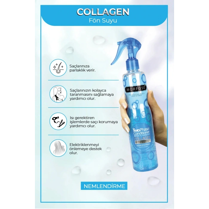 Kolajen Çift Fazlı Kondisyoner Fön Suyu 400 ML - mrfs