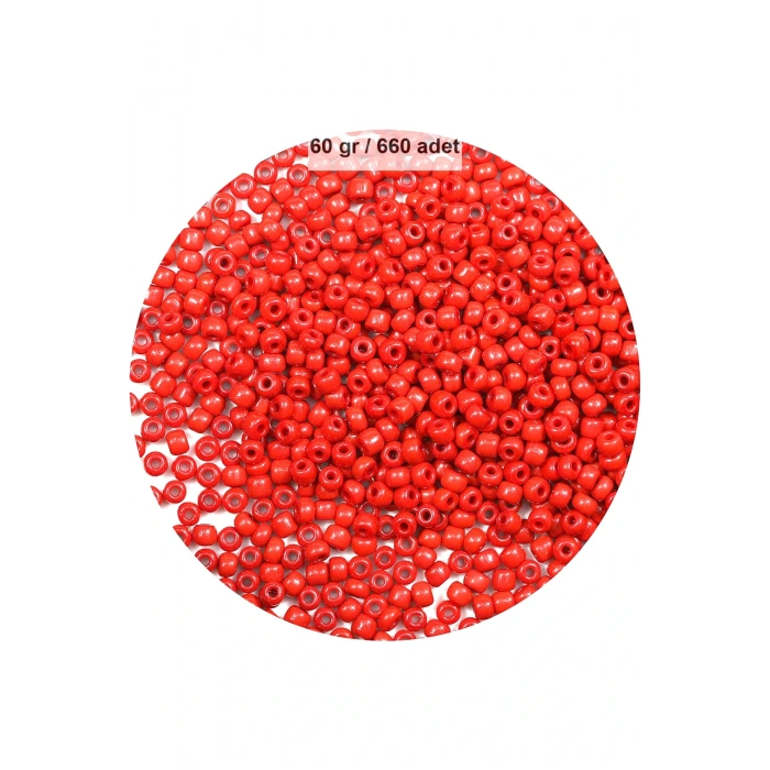 Koyu Turuncu Renk 4 mm Yaklaşık 660 adet / 60 gram Cam Boncuk Oya Yazma Bileklik ve Kolye