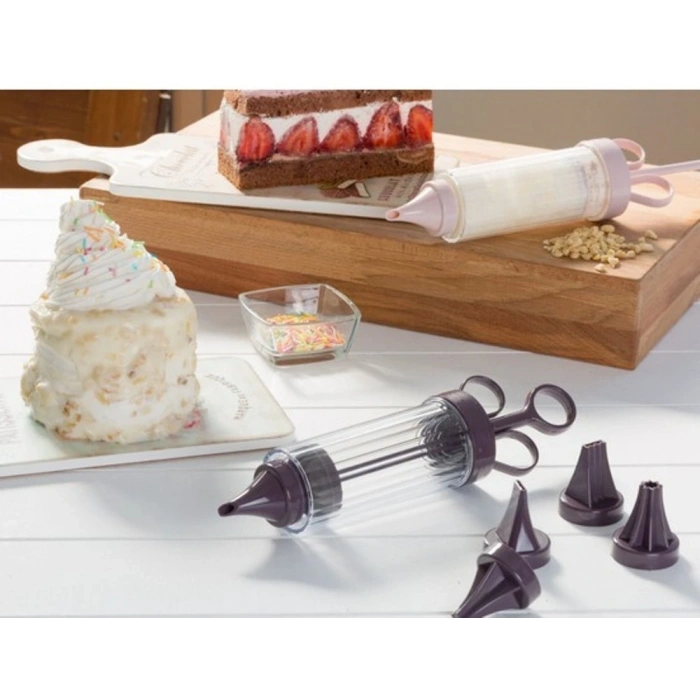 Krema Pompası Seti -pasta Kek Süsleme Krema Şekillendirme Aparatı Seti