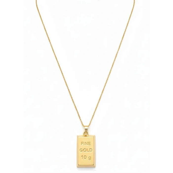 Külçe Altın Kolye - Büyük Boy - Altın