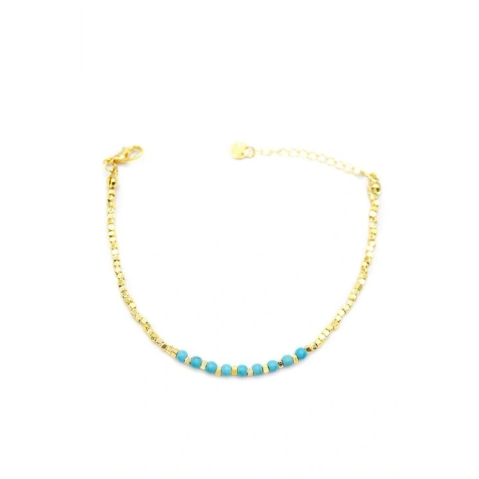 Küp Boncuk Bileklik - Altın