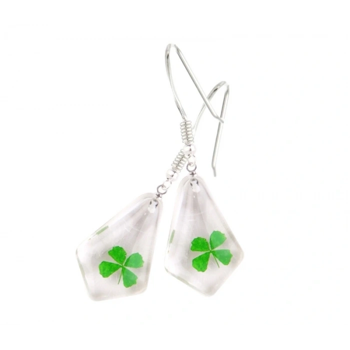 Küpe  - Dört Yapraklı Yonca (gerçek Yonca)