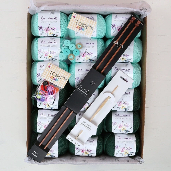 La Mia Mercerized Cotton Zümrüt Seti