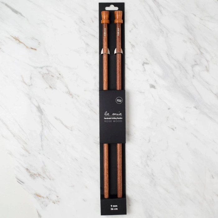 La Mia Rosewood 9 mm 36 cm Ahşap Örgü Şişi