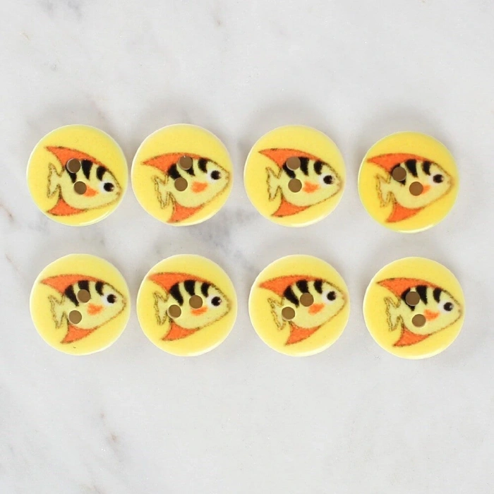 Loren Crafts 8li Balık Düğme - 1165