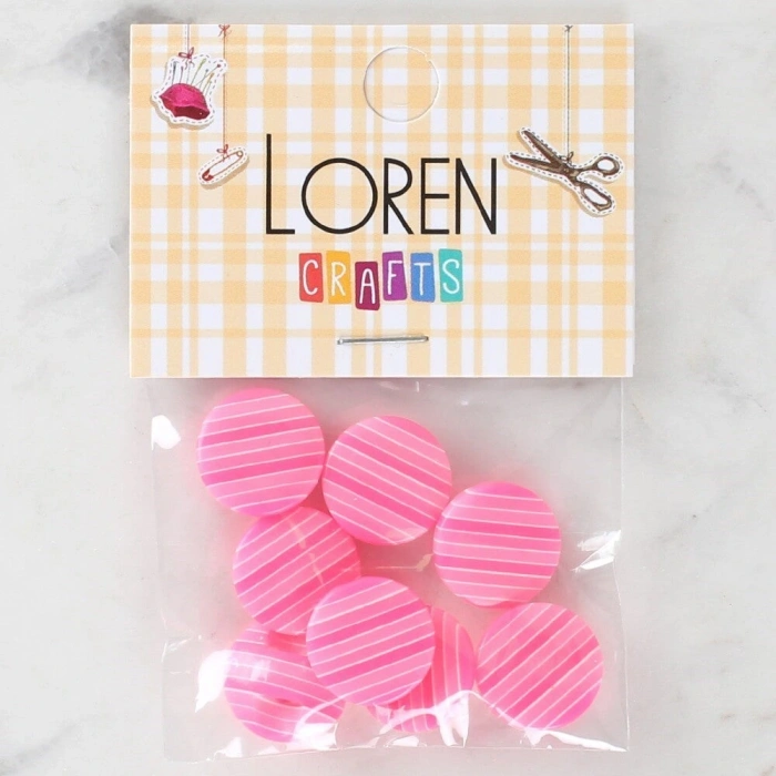 Loren Crafts 8li Desenli Düğme - 1095
