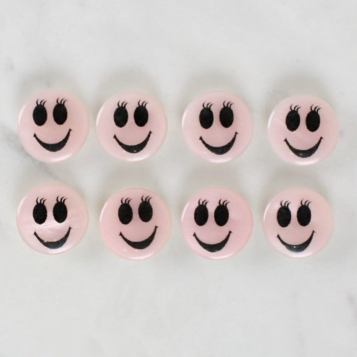 Loren Crafts 8li Gülen Yüz Düğme - 1015